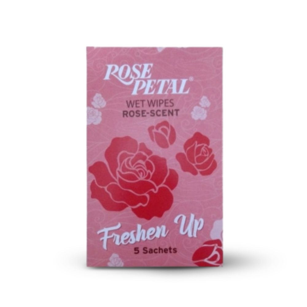 Rose Petal Wet Wipes Rose-Scent Freshen Up
