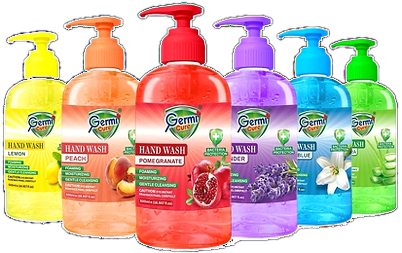 GERMI CURE Hand Wash Liquid 500ml 6-Different Fragrences 24/pcs per Carton