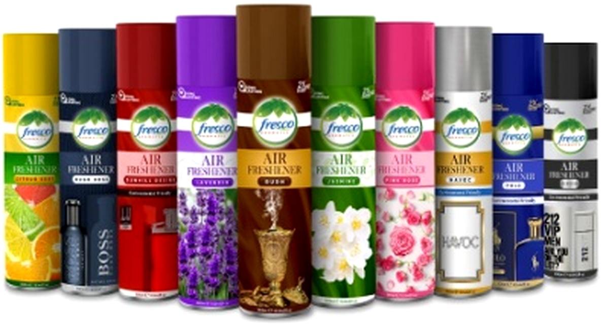 FRESCO Manual Air Freshener Room Spray 300ml 10-Different Fragrances 48/pcs per carton