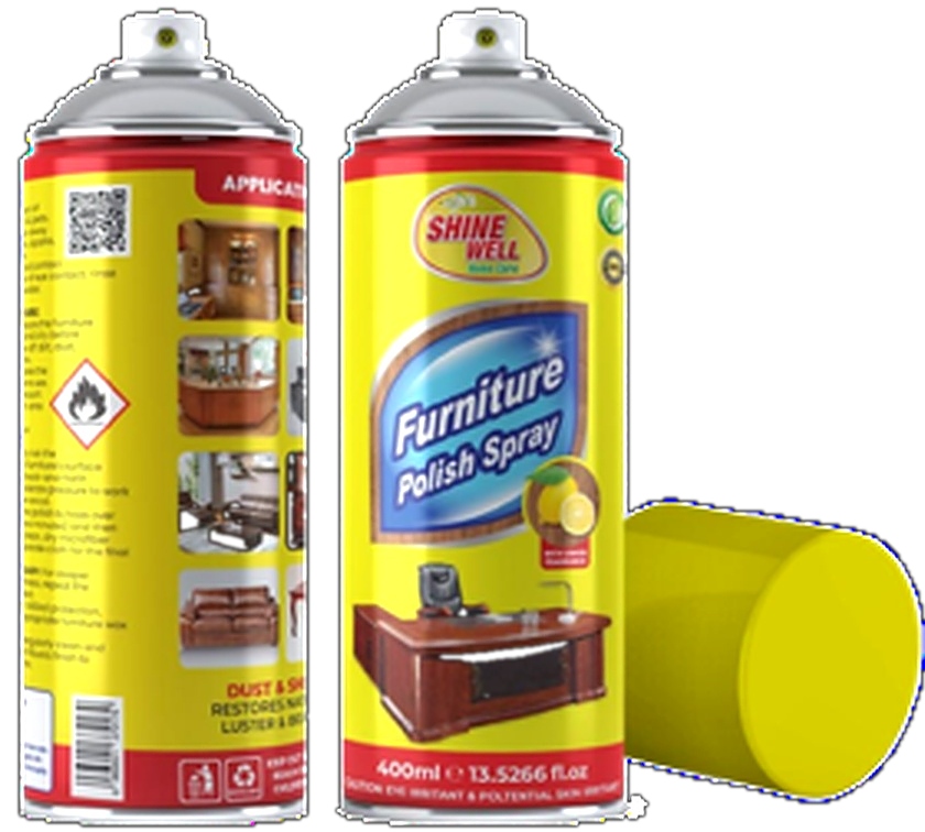 SHINE WELL Funiture Polish Aerosol 400ml Fragrance: CITRUS ZEST Neutral Color – buy online in Pakistan at best wholesale price | Pak Multilinks