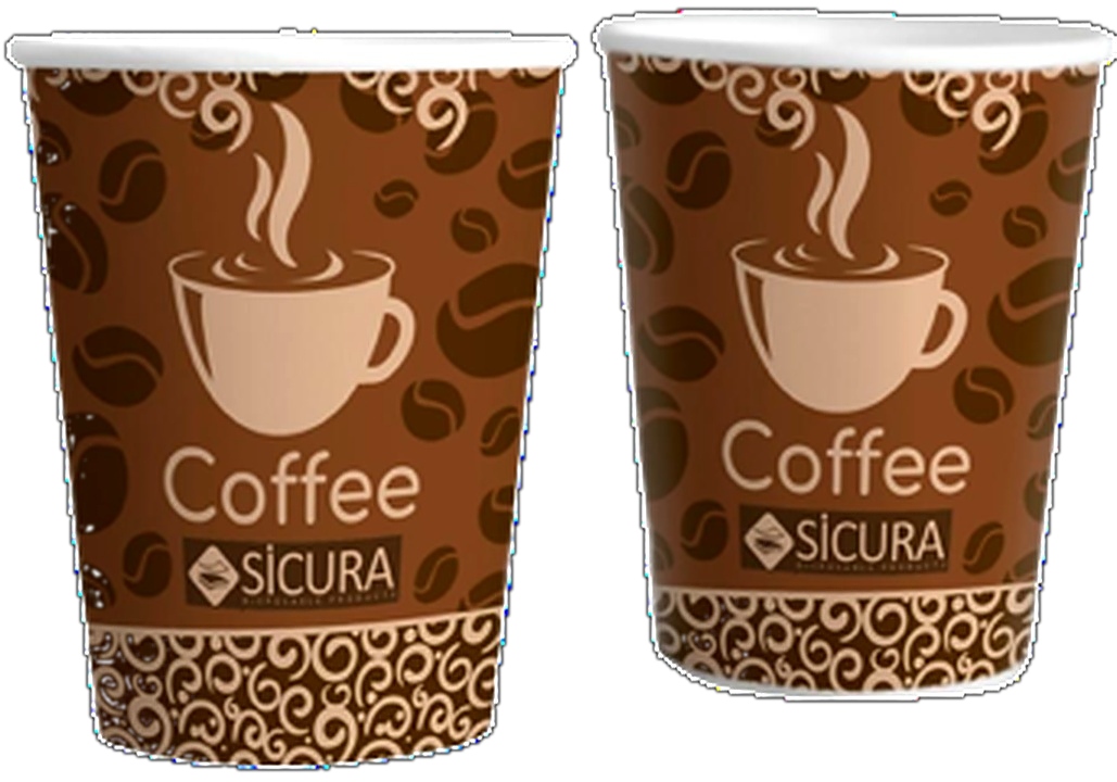 SICURA Disposable Paper Glass Card 230gsm (+/-5%) 8 Ounce (240ml*) 1000/Glass per Carton